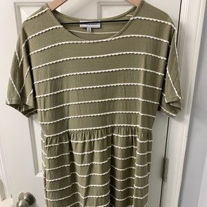 Green and white midi Piper and Scoot dress